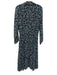 Elie Tahari Size 4 Black, Blue, White Polyester Long puff sleeve Buttons Dress Black, Blue, White / 4