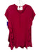 Red Valentino Size 40 Berry Red Acetate & Viscose Ruffle Cap Sleeve Mini Dress Berry Red / 40