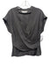 Trina Turk Size S Gray Silk Cap Sleeve Textured Wrap Top Gray / S