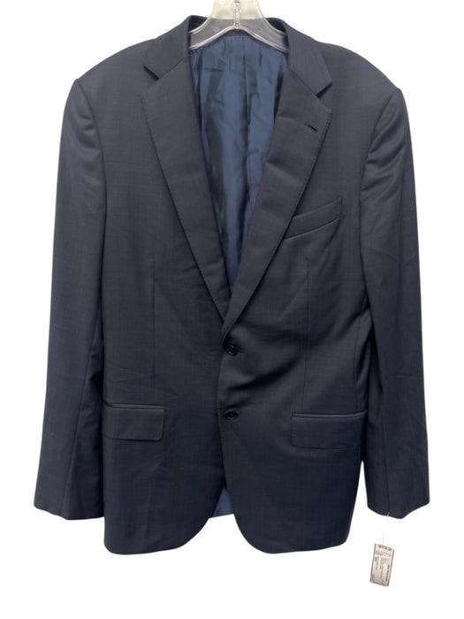 Ermenegildo Zegna Navy Blue Wood Solid 2 Button Men's Blazer Navy Blue / 50R