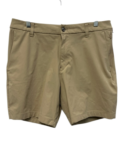 Lululemon Size 33 Beige Polyester Blend Solid Athleisure Men's Shorts Beige / 33