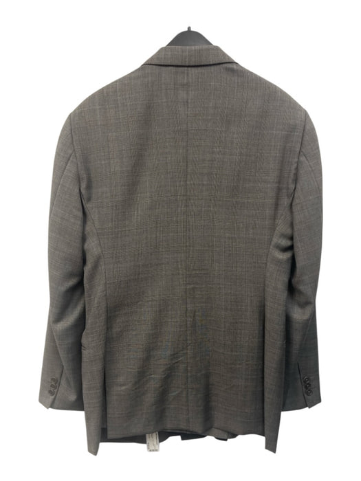 Armani Collezioni Gray & Brown Wool Plaid 2 Button Men's Suit Gray & Brown / 40R
