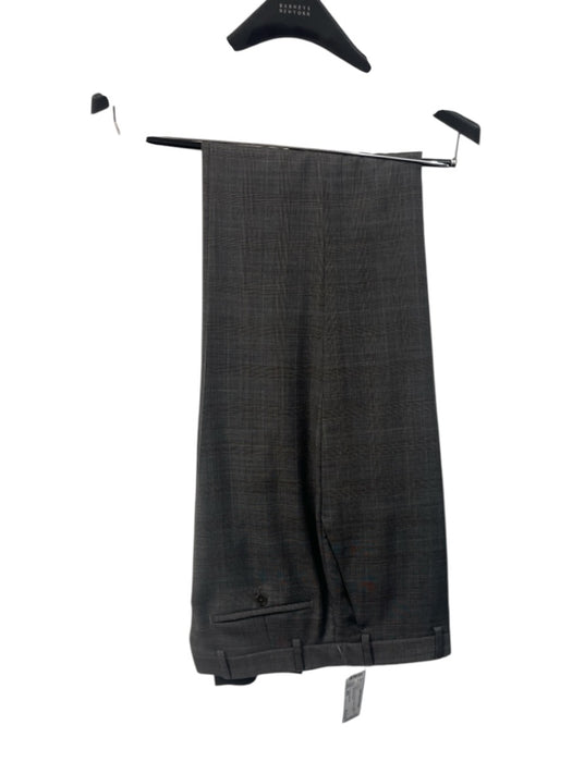 Armani Collezioni Gray & Brown Wool Plaid 2 Button Men's Suit Gray & Brown / 40R