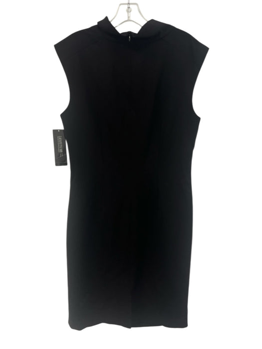 Lafayette 148 Size 8 Black Polyester & Polyurethane Sleeveless Turtle Neck Dress Black / 8