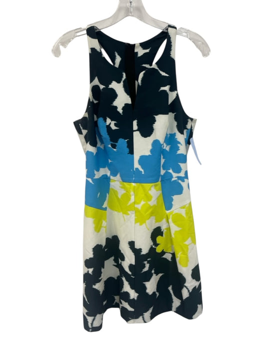 Milly Size 4 Navy, Blue, Yellow Cotton & Nylon Sleeveless Abstract Print Dress Navy, Blue, Yellow / 4