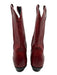 Code West Shoe Size 9.5 Red Leather Stitch Detail Pointed Toe Cowboy Boots Red / 9.5