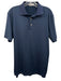 Peter Millar Size Est S Navy Blue Synthetic Solid Athletic Polo Short Sleeve Navy Blue / Est S