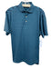 Peter Millar Size S Blue & Navy Synthetic Striped Athletic Polo Short Sleeve Blue & Navy / S