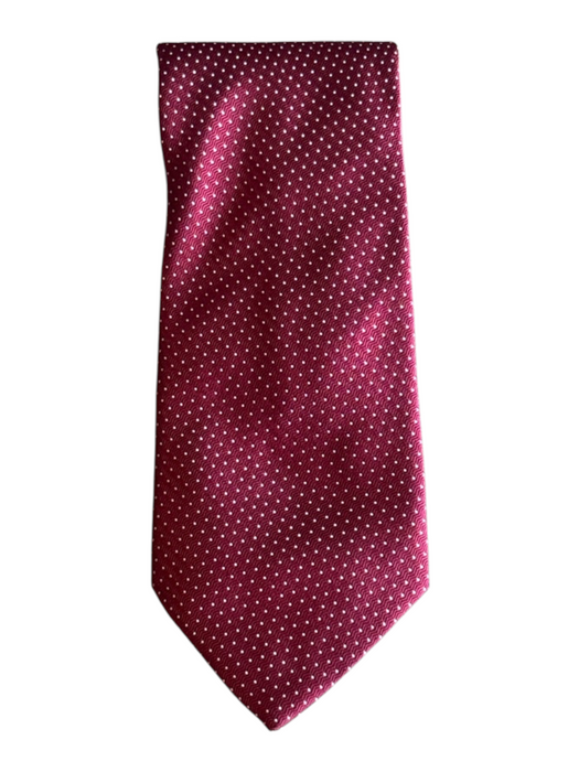 Burberry Red Silk Dots Men's Ties Red