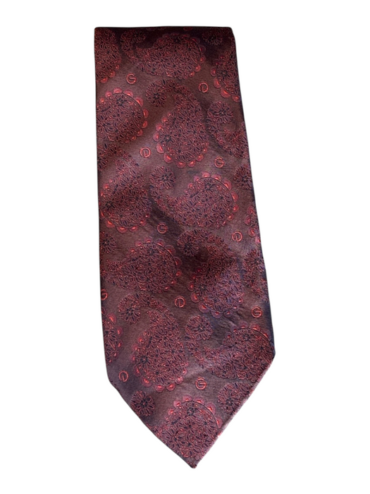 Gucci Red Silk Paisley Men's Ties Red