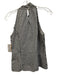 Milly Size 4 White & Gray Cotton Striped Sleeveless Bow Detail Side Button Top White & Gray / 4
