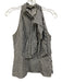 Milly Size 4 White & Gray Cotton Striped Sleeveless Bow Detail Side Button Top White & Gray / 4