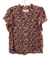 Trovata Birds of Paradis Size Medium Cream, Red & Blue Ramie & Cotton Floral Top Cream, Red & Blue / Medium