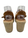 Soludos Shoe Size 8.5 Brown Leather Upper Suede Woven Platform Wedge Sandals Brown / 8.5