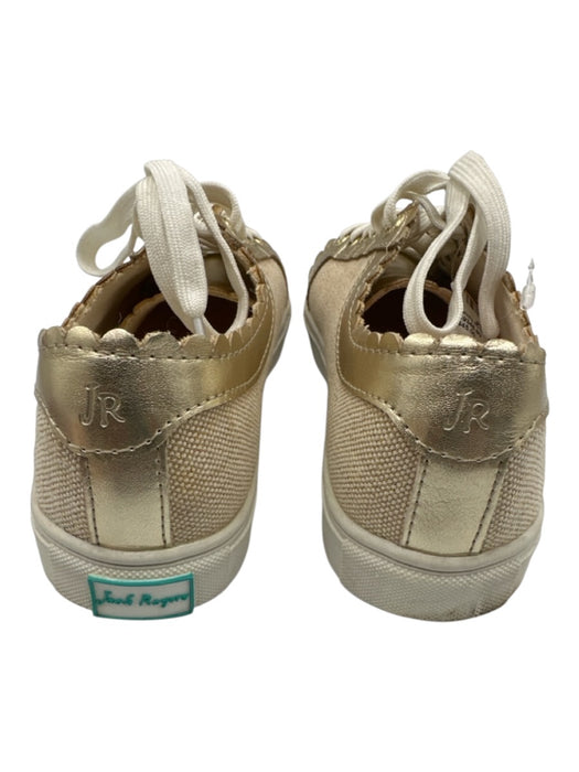 Jack Rogers Shoe Size 8.5 Beige textile upper Metallic Detail Woven Sneakers Beige / 8.5