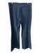 Lafayette 148 Size 14 Dark Wash Cotton Blend Stretch hook & zip Wide Leg Jeans Dark Wash / 14