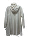 Eileen Fisher Size L Cream White Cotton & Nylon Hood Midi Zip Up Coat Cream White / L