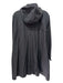 Eileen Fisher Size L Black Cotton & Nylon Hood Midi Zip Up Windbreaker Coat Black / L