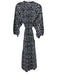 Apiece Apart Size L Navy Blue, White, Green Polyester Blend V Neck Dress Navy Blue, White, Green / L