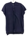Ann Mashburn Size L Navy Cotton Button Down Cap Sleeve Top Navy / L