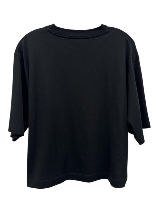 Vince Size L Black Pima Cotton Short Sleeve T Shirt Top Black / L