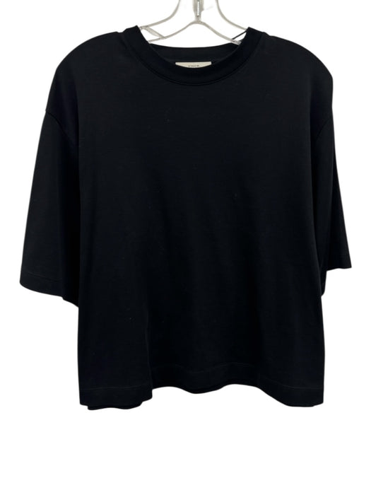 Vince Size L Black Pima Cotton Short Sleeve T Shirt Top Black / L