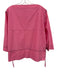 Frances Valentine Size XL Pink & Navy Cotton Stitching Wide Square Neck Top Pink & Navy / XL
