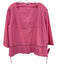 Frances Valentine Size XL Pink & Navy Cotton Stitching Wide Square Neck Top Pink & Navy / XL