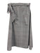 Ann Mashburn Size L Black & White Print Cotton Wrap Stripe Maxi Skirt Black & White Print / L