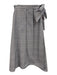 Ann Mashburn Size L Black & White Print Cotton Wrap Stripe Maxi Skirt Black & White Print / L