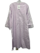 Asha Size XL Lavender Purple & White Linen Long Sleeve Floral Embroidered Dress Lavender Purple & White / XL