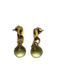 Dean Davidson Gold & Clear Gold Tone Metal Crystal Orb Post Back Drop Earrings Gold & Clear