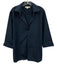 Ann Mashburn Size XL Navy Cotton V Neck Collared Long Sleeve Top Navy / XL