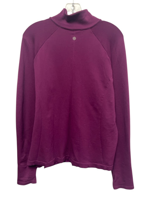 Athleta Size XL Purple Nylon Blend Puffer Zipper Fabric Block Long Sleeve Jacket Purple / XL