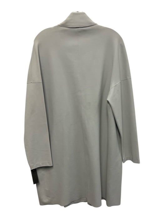 Harris Wharf London Size 46 Light Gray Missing Fabric Tag Long Snaps Coat Light Gray / 46