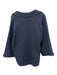 Luii Size XL Navy Viscose Blend Double Breast Collared Knit Jacket Navy / XL