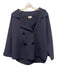 Luii Size XL Navy Viscose Blend Double Breast Collared Knit Jacket Navy / XL
