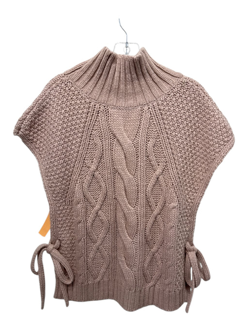 Marie Oliver Size 1/S Blush Pink Acrylic Blend Knit Open Sides Mock Neck Sweater Blush Pink / 1/S