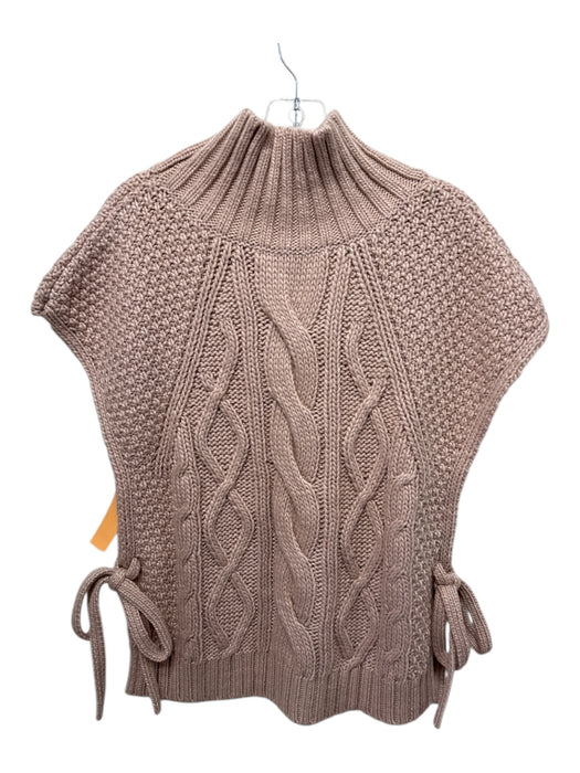 Marie Oliver Size 1/S Blush Pink Acrylic Blend Knit Open Sides Mock Neck Sweater Blush Pink / 1/S