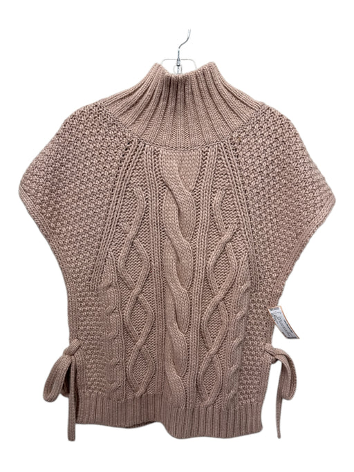 Marie Oliver Size 1/S Blush Pink Acrylic Blend Knit Open Sides Mock Neck Sweater Blush Pink / 1/S