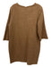 Ann Mashburn Size L Brown Wool 3/4 Sleeve Back Zip Dress Brown / L