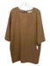 Ann Mashburn Size L Brown Wool 3/4 Sleeve Back Zip Dress Brown / L