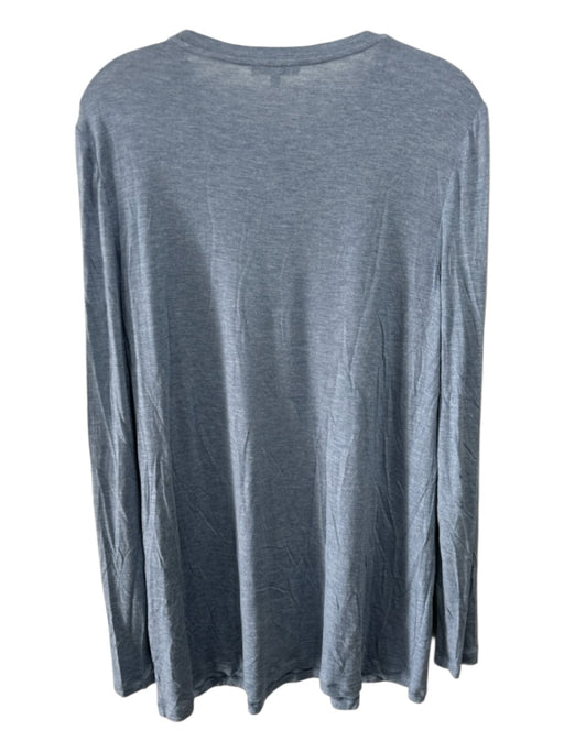 Lafayette 148 Size L Light Blue Rayon Heathered Crew Neck Long Sleeve Top Light Blue / L