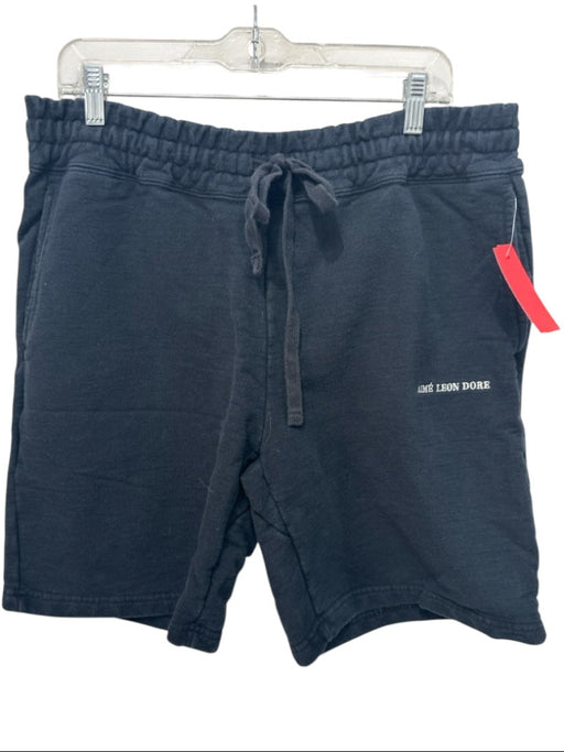Aime Leon Dore Size XL Black Cotton Solid Athletic Men's Shorts Black / XL