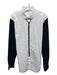 Neil Barrett Size 16.5 White & Black Cotton Two Tone Button Up Long Sleeve Shirt White & Black / 16.5