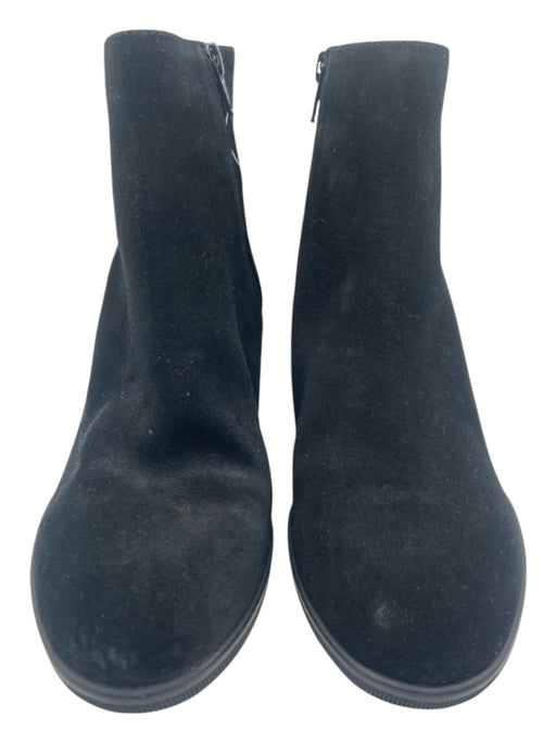 Sesto Meucci Shoe Size 9 Black Suede Almond Toe Inner Side Zip Booties Black / 9