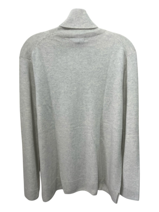 Neiman Marcus Size XL Light Gray Cashmere Heathered Turtleneck Sweater Light Gray / XL