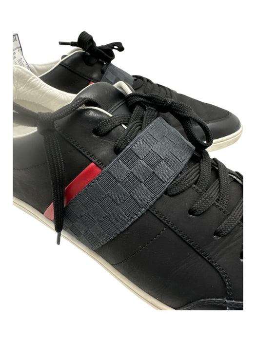 Louis Vuitton Shoe Size 9.5 Black Leather Solid Sneaker Men's Shoes Black / 9.5