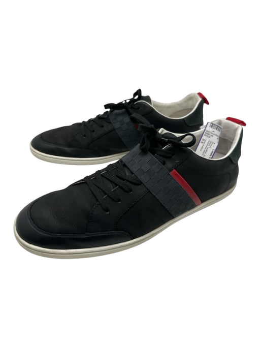 Louis Vuitton Shoe Size 9.5 Black Leather Solid Sneaker Men's Shoes Black / 9.5