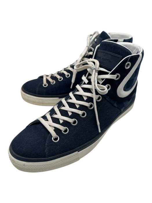 Louis Vuitton Shoe Size 9 Dark Blue Denim Solid Sneaker Men's Shoes Dark Blue / 9